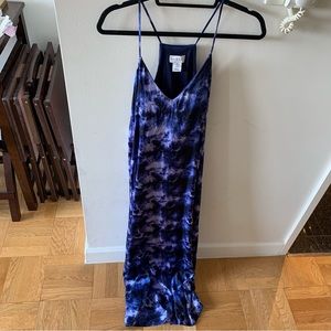 NWT Nicole Miller Purple Tie-Dye Maxi Dress
